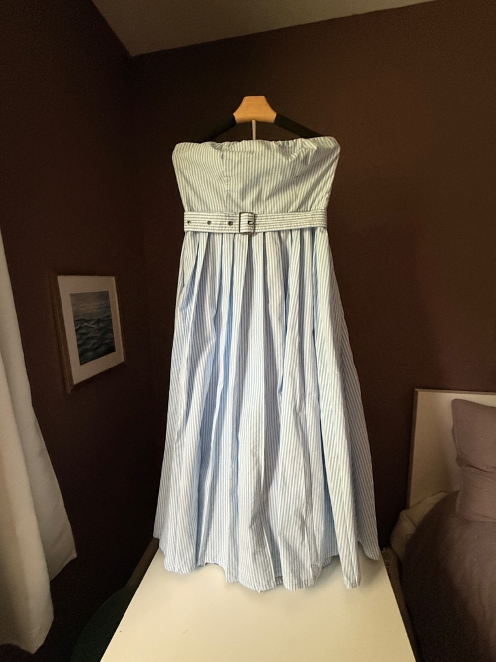 a new day Light Blue & White size 6 Striped Sundress